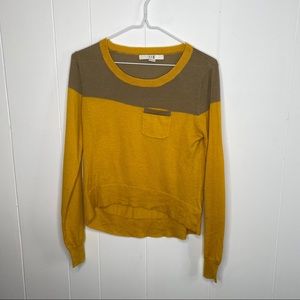 Knit colour block sweater